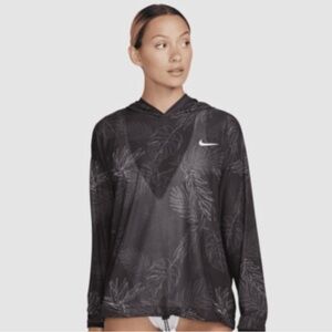 Nike Black Tropical Print Cover-Up Pullover